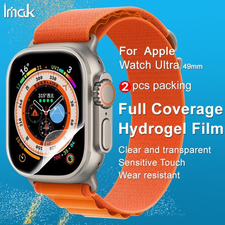 2pcs Protetor de Ecrã Hidrogel Curvo imak, para Apple Watch Ultra 1/2/3 49mm