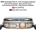 2pcs Protetor de Ecrã Hidrogel Curvo imak, para Apple Watch Ultra 1/2/3 49mm