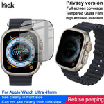 Película Protetora de Vidro Temperado com Privacidade HD imak, para Apple Watch Ultra 1/2/3 49mm