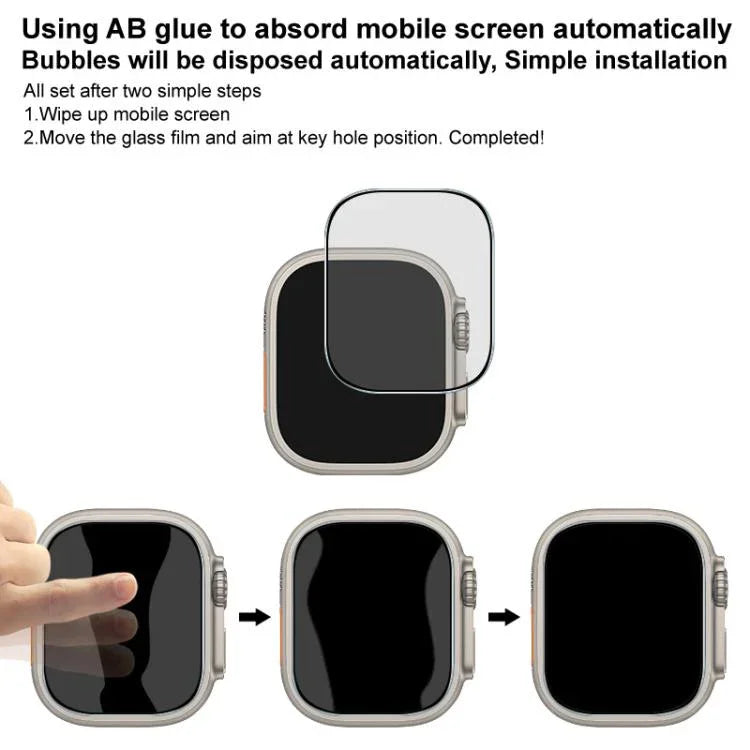 Película Protetora de Vidro Temperado com Privacidade HD imak, para Apple Watch Ultra 1/2/3 49mm