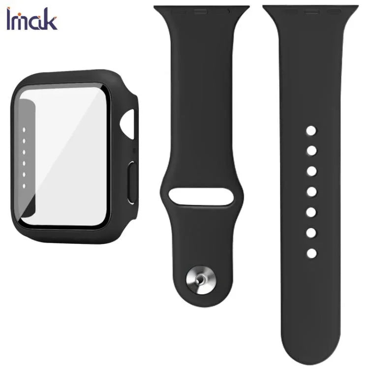 Capa Integrada e Película com Correia de Silicone imak, para Apple Watch SE 1/2/3/Séries 4/5/6 44mm, para Apple Watch SE 1/2/3/Séries 4/5/6 40mm