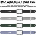 Capa Integrada e Película com Correia de Silicone imak, para Apple Watch SE 1/2/3/Séries 4/5/6 44mm, para Apple Watch SE 1/2/3/Séries 4/5/6 40mm
