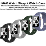 Capa Integrada e Película com Correia de Silicone imak, para Apple Watch SE 1/2/3/Séries 4/5/6 44mm, para Apple Watch SE 1/2/3/Séries 4/5/6 40mm