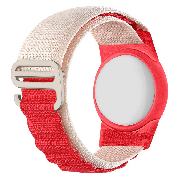 Capa Protetora para Rastreadores Anti-Perda Estilo Correia de Nylon com Laço e Fivela Prateada xDfind, Para AirTag 2ª Geração / AirTag 1ª Geração