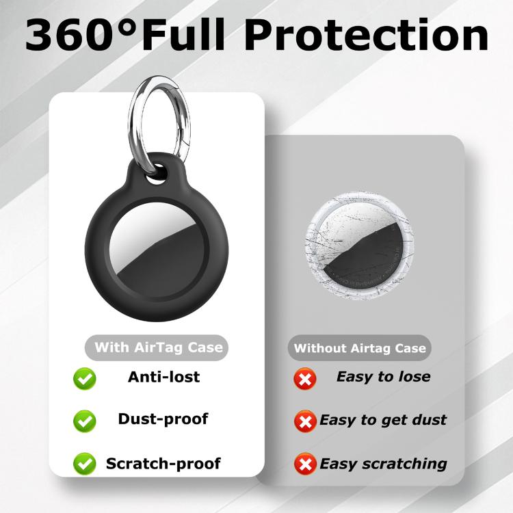 Capa Protetora PC com Fivela de Mola xDfind, Para AirTag 2ª Geração / AirTag 1ª Geração