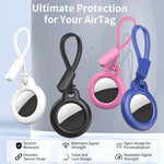Capa Protetora PC com Cordão xDfind, Para AirTag 2ª Geração / AirTag 1ª Geração