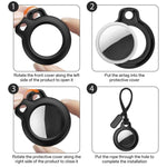 Capa Protetora PC com Cordão xDfind, Para AirTag 2ª Geração / AirTag 1ª Geração