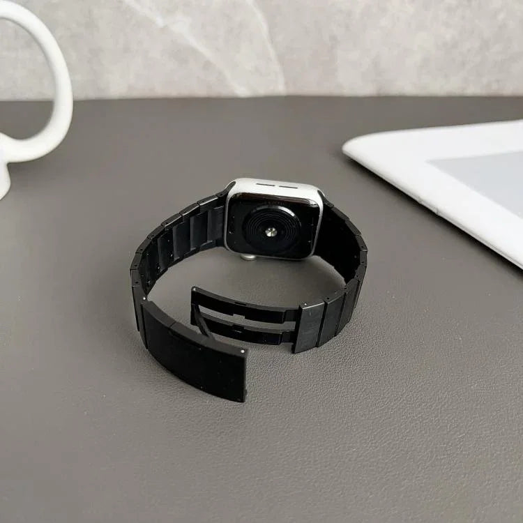 Pulseira de Relógio em Aço Inoxidável com Fecho Rápido de Conta Única, para Apple Watch 46mm / 49mm / 45mm / 44mm, para Apple Watch 42mm / 41mm / 40mm / 38mm