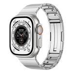 Pulseira de Relógio em Aço Inoxidável com Fecho Rápido de Conta Única, para Apple Watch 46mm / 49mm / 45mm / 44mm, para Apple Watch 42mm / 41mm / 40mm / 38mm