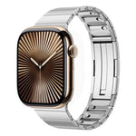 Pulseira de Relógio em Aço Inoxidável com Fecho Rápido de Conta Única, para Apple Watch 46mm / 49mm / 45mm / 44mm, para Apple Watch 42mm / 41mm / 40mm / 38mm