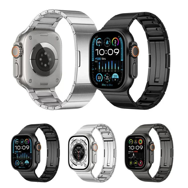 Pulseira de Relógio em Aço Inoxidável com Fecho Rápido de Conta Única, para Apple Watch 46mm / 49mm / 45mm / 44mm, para Apple Watch 42mm / 41mm / 40mm / 38mm