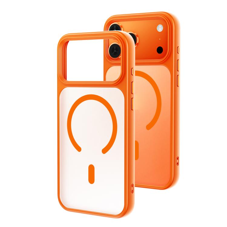 Capa para telemóvel híbrida MagSafe em PC e TPU com sensação de pele e spray de óleo, Para iPhone 17 Pro Max, Para iPhone 17 Pro, Para iPhone 17