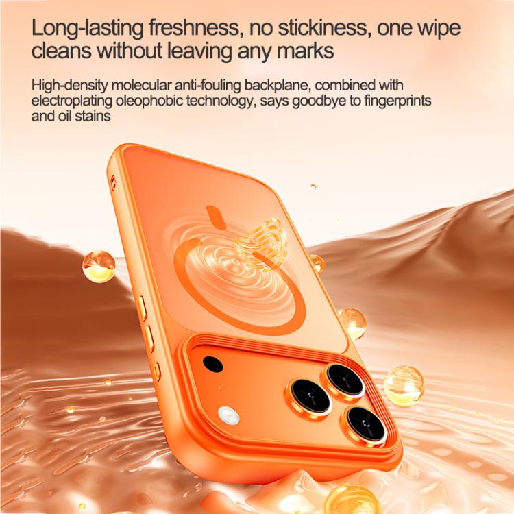 Capa para telemóvel híbrida MagSafe em PC e TPU com sensação de pele e spray de óleo, Para iPhone 17 Pro Max, Para iPhone 17 Pro, Para iPhone 17