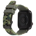 Pulseira de Relógio em Silicone com Estampa Camuflada e Conector Preto xDfind, para Apple Watch 42 / 44 / 45 / 46 / 49mm, para Apple Watch 38 / 40 / 41 / S10 42mm
