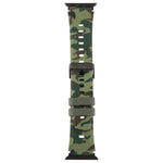 Pulseira de Relógio em Silicone com Estampa Camuflada e Conector Preto xDfind, para Apple Watch 42 / 44 / 45 / 46 / 49mm, para Apple Watch 38 / 40 / 41 / S10 42mm