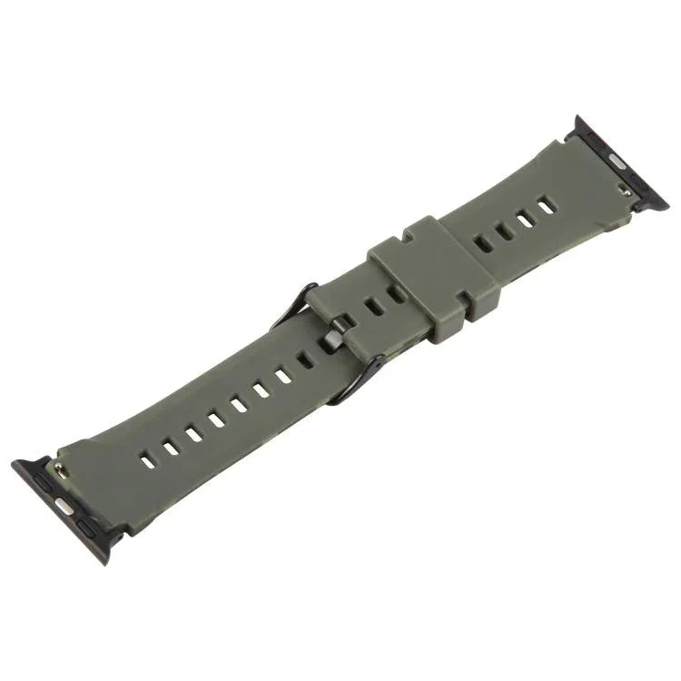 Pulseira de Relógio em Silicone com Estampa Camuflada e Conector Preto xDfind, para Apple Watch 42 / 44 / 45 / 46 / 49mm, para Apple Watch 38 / 40 / 41 / S10 42mm