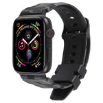 Pulseira de Relógio em Silicone com Estampa Camuflada e Conector Preto xDfind, para Apple Watch 42 / 44 / 45 / 46 / 49mm, para Apple Watch 38 / 40 / 41 / S10 42mm