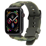 Pulseira de Relógio em Silicone com Estampa Camuflada e Conector Preto xDfind, para Apple Watch 42 / 44 / 45 / 46 / 49mm, para Apple Watch 38 / 40 / 41 / S10 42mm