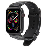 Pulseira de Relógio em Silicone com Estampa Camuflada e Conector Preto xDfind, para Apple Watch 42 / 44 / 45 / 46 / 49mm, para Apple Watch 38 / 40 / 41 / S10 42mm