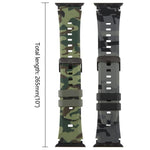 Pulseira de Relógio em Silicone com Estampa Camuflada e Conector Preto xDfind, para Apple Watch 42 / 44 / 45 / 46 / 49mm, para Apple Watch 38 / 40 / 41 / S10 42mm