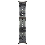 Correia de relógio em silicone com conector preto e estampa camuflada xDfind, Para Samsung Galaxy Watch Ultra / Ultra 2025, Para Samsung Galaxy Watch8 / Watch8 Classic