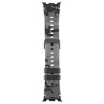 xDfind Black Connector Camouflage Print Silicone Watch Band, For Samsung Galaxy Watch Ultra / Ultra 2025, For Samsung Galaxy Watch8 / Watch8 Classic