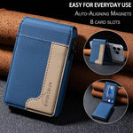 Bolsa de Cartão Magnética de Couro Colorblock BFK28 MagSafe