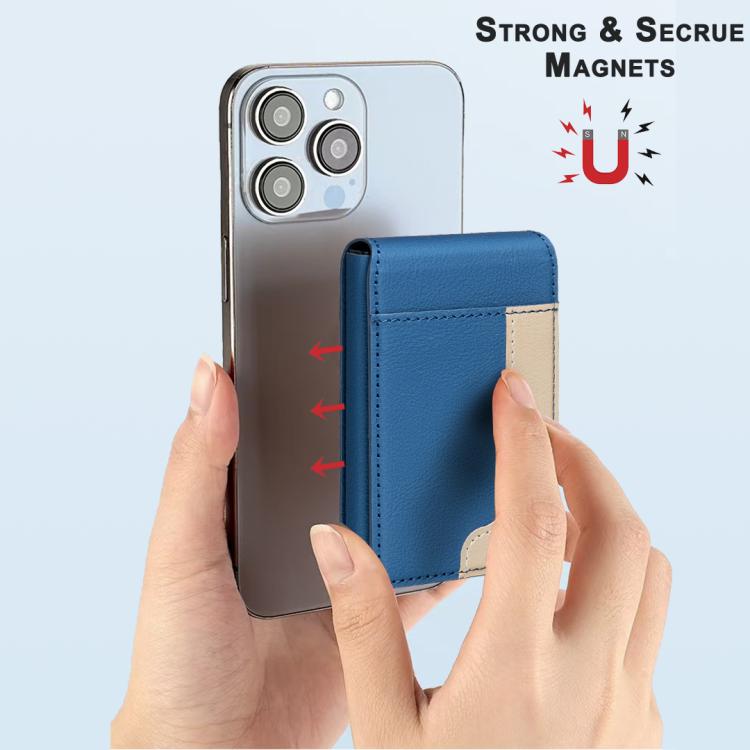 Bolsa de Cartão Magnética de Couro Colorblock BFK28 MagSafe