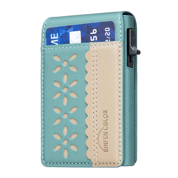 Bolsa de Cartão Magnética de Couro com Flores Colorblock BFK30 Magsafe