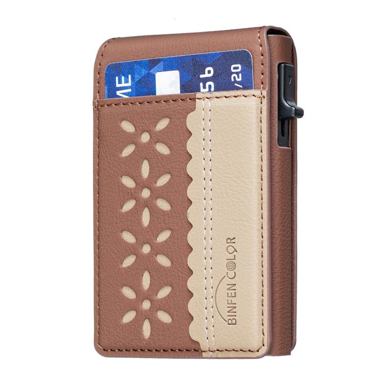 Bolsa de Cartão Magnética de Couro com Flores Colorblock BFK30 Magsafe