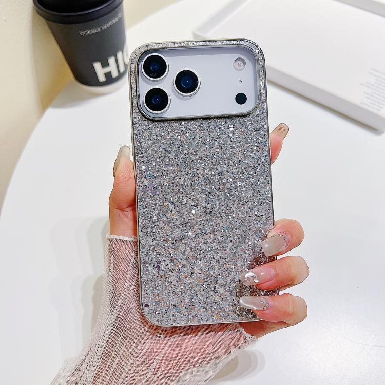 Capa para telemóvel TPU anti-impactos com pó de glitter, Para iPhone 17 Pro Max, Para iPhone 17 Pro, Para iPhone 17, Para iPhone Air