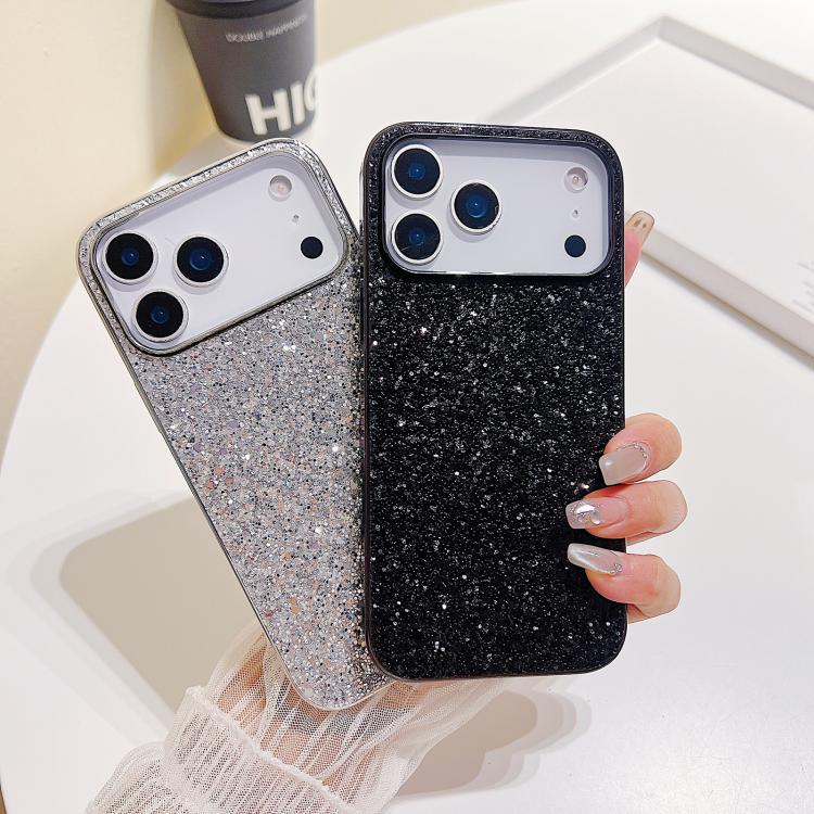 Capa para telemóvel TPU anti-impactos com pó de glitter, Para iPhone 17 Pro Max, Para iPhone 17 Pro, Para iPhone 17, Para iPhone Air