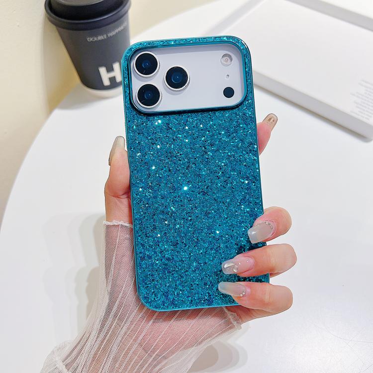 Capa para telemóvel TPU anti-impactos com pó de glitter, Para iPhone 17 Pro Max, Para iPhone 17 Pro, Para iPhone 17, Para iPhone Air
