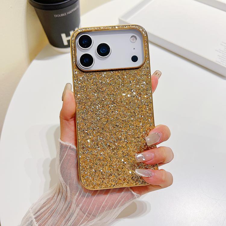 Capa para telemóvel TPU anti-impactos com pó de glitter, Para iPhone 17 Pro Max, Para iPhone 17 Pro, Para iPhone 17, Para iPhone Air