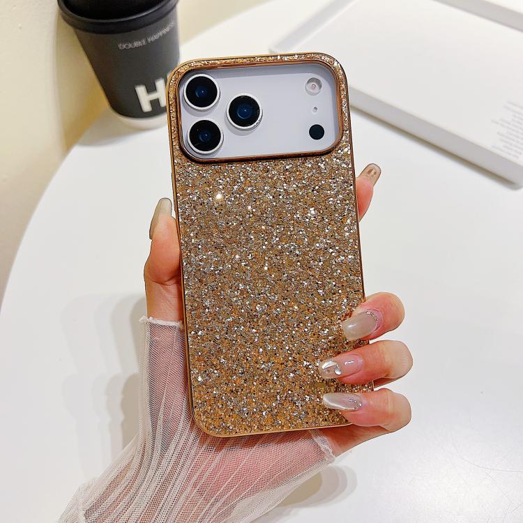 Capa para telemóvel TPU anti-impactos com pó de glitter, Para iPhone 17 Pro Max, Para iPhone 17 Pro, Para iPhone 17, Para iPhone Air
