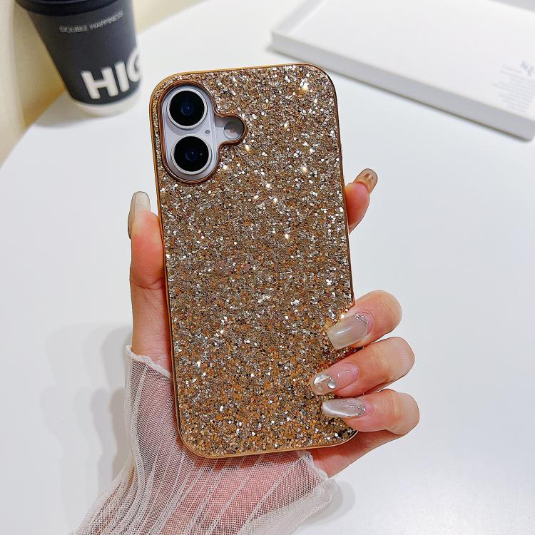 Capa para telemóvel TPU anti-impactos com pó de glitter, Para iPhone 17 Pro Max, Para iPhone 17 Pro, Para iPhone 17, Para iPhone Air