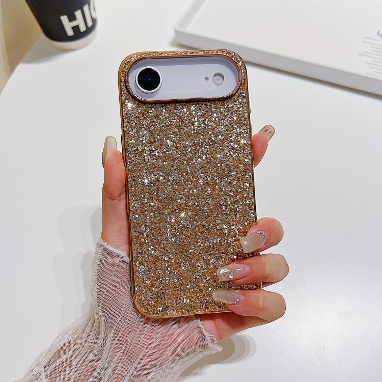 Capa para telemóvel TPU anti-impactos com pó de glitter, Para iPhone 17 Pro Max, Para iPhone 17 Pro, Para iPhone 17, Para iPhone Air