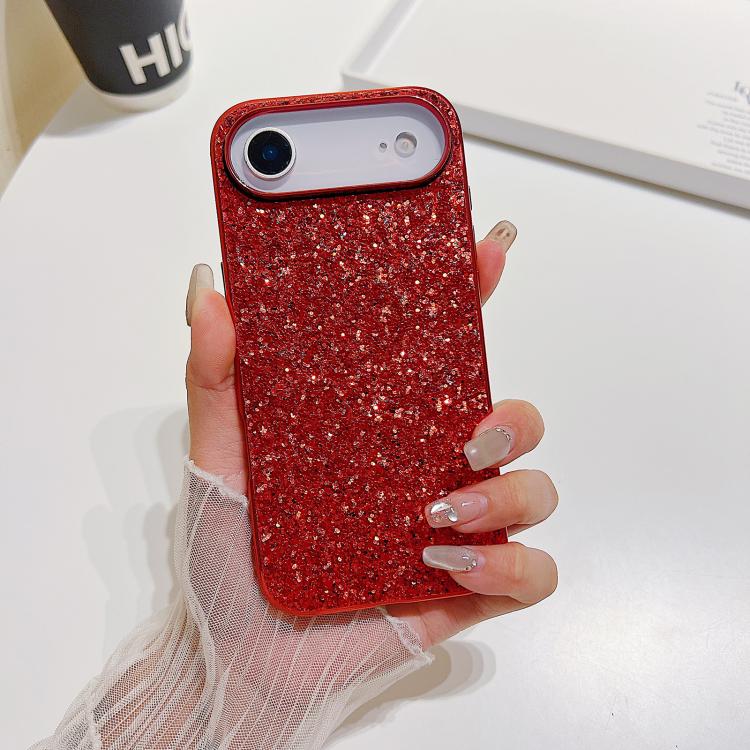 Capa para telemóvel TPU anti-impactos com pó de glitter, Para iPhone 17 Pro Max, Para iPhone 17 Pro, Para iPhone 17, Para iPhone Air