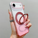 Capa para telemóvel MagSafe com suporte rotativo de 360 graus transparente em gradiente, Para iPhone 17 Pro Max, Para iPhone 17 Pro, Para iPhone 17, Para iPhone Air, Para iPhone 16 Pro Max, Para iPhone 16 Pro, Para iPhone 16 Plus, Para iPhone 16