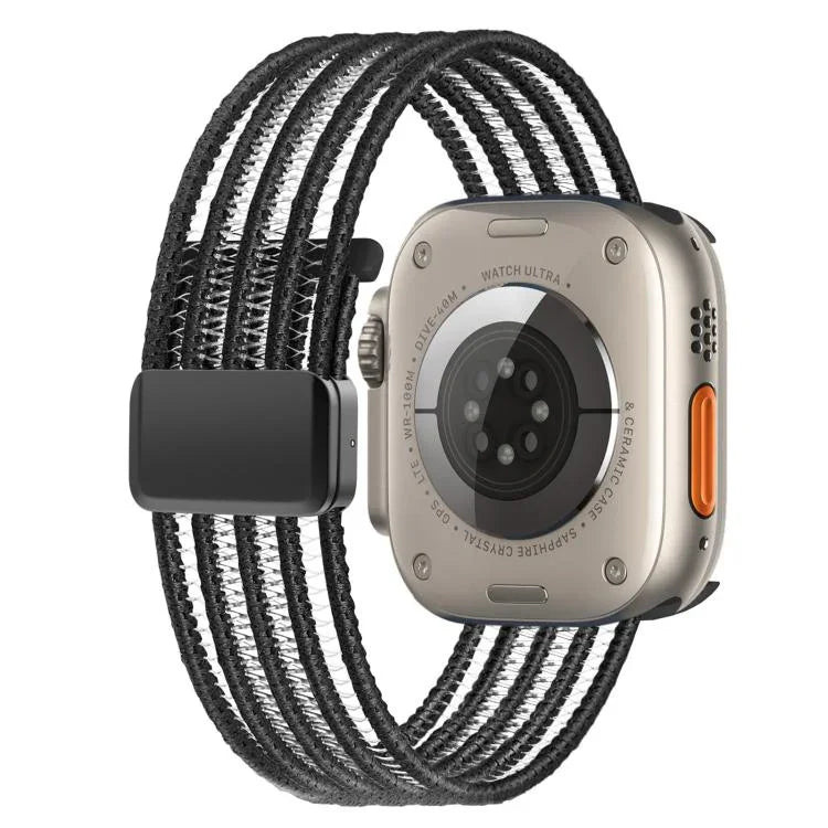 Pulseira de Relógio em Nylon Respirável Estilo Linha de Peixe, para Apple Watch 46mm / 49mm / 45mm / 44mm, para Apple Watch S11 42mm / 41mm / 40mm / 38mm