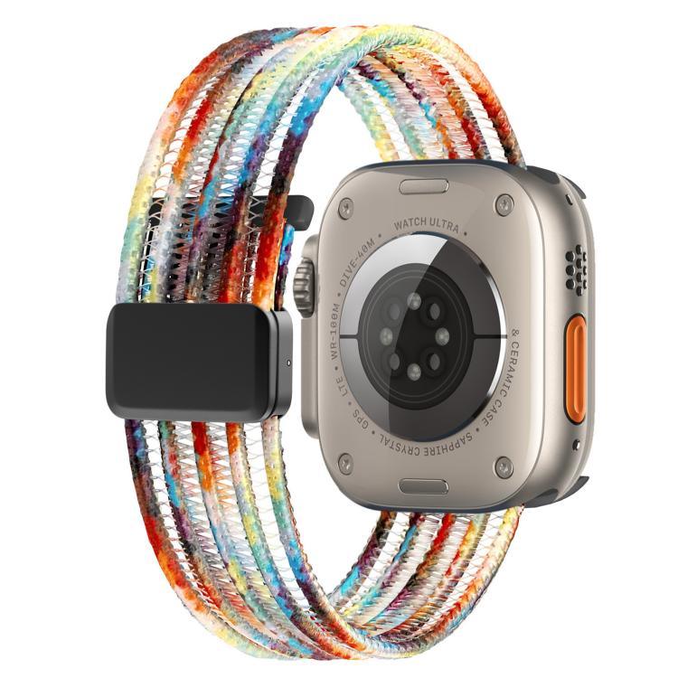 Pulseira de Relógio em Nylon Respirável Estilo Linha de Peixe, para Apple Watch 46mm / 49mm / 45mm / 44mm, para Apple Watch S11 42mm / 41mm / 40mm / 38mm