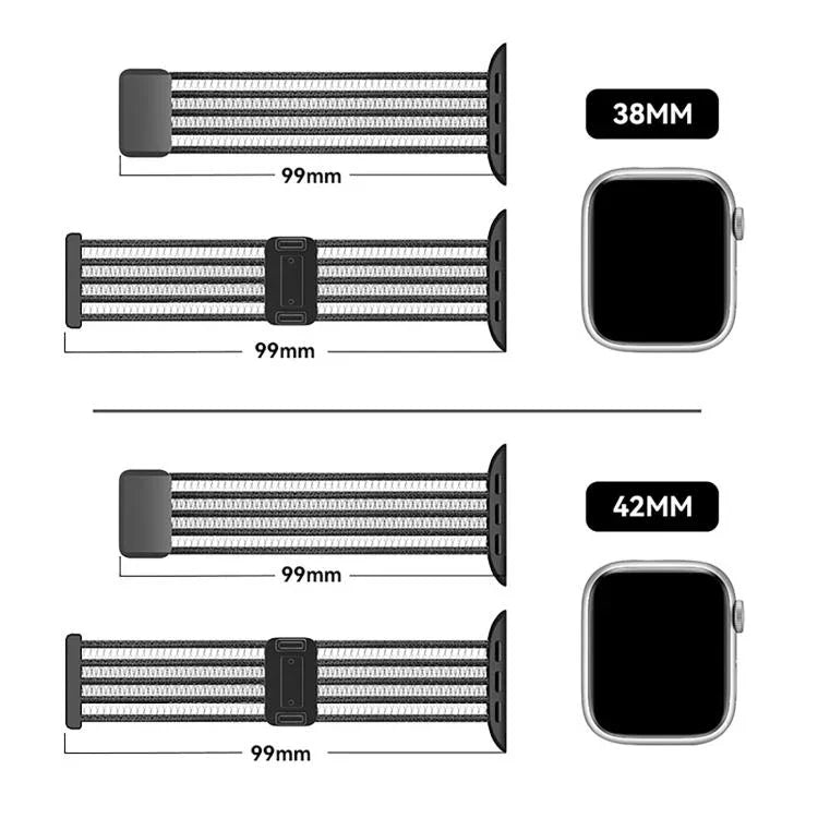 Pulseira de Relógio em Nylon Respirável Estilo Linha de Peixe, para Apple Watch 46mm / 49mm / 45mm / 44mm, para Apple Watch S11 42mm / 41mm / 40mm / 38mm