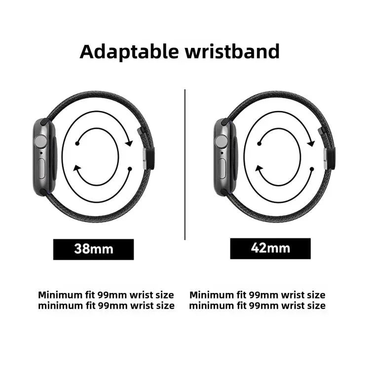 Pulseira de Relógio em Nylon Respirável Estilo Linha de Peixe, para Apple Watch 46mm / 49mm / 45mm / 44mm, para Apple Watch S11 42mm / 41mm / 40mm / 38mm