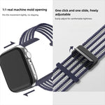 Pulseira de Relógio em Nylon Respirável Estilo Linha de Peixe, para Apple Watch 46mm / 49mm / 45mm / 44mm, para Apple Watch S11 42mm / 41mm / 40mm / 38mm