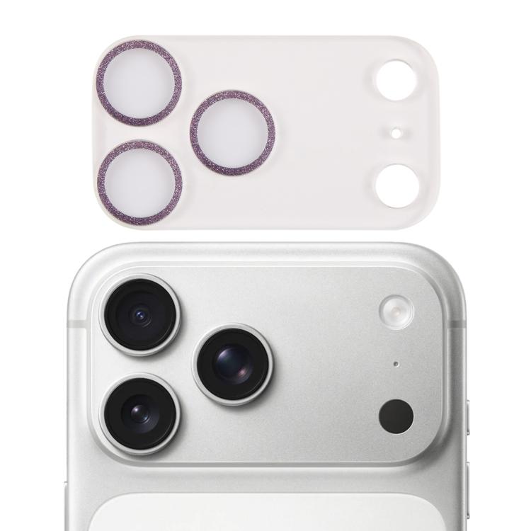 Filme de Vidro Temperado com Anel Brilhante para Lente de Câmara, Para iPhone 17 Pro Max, Para iPhone 17 Pro