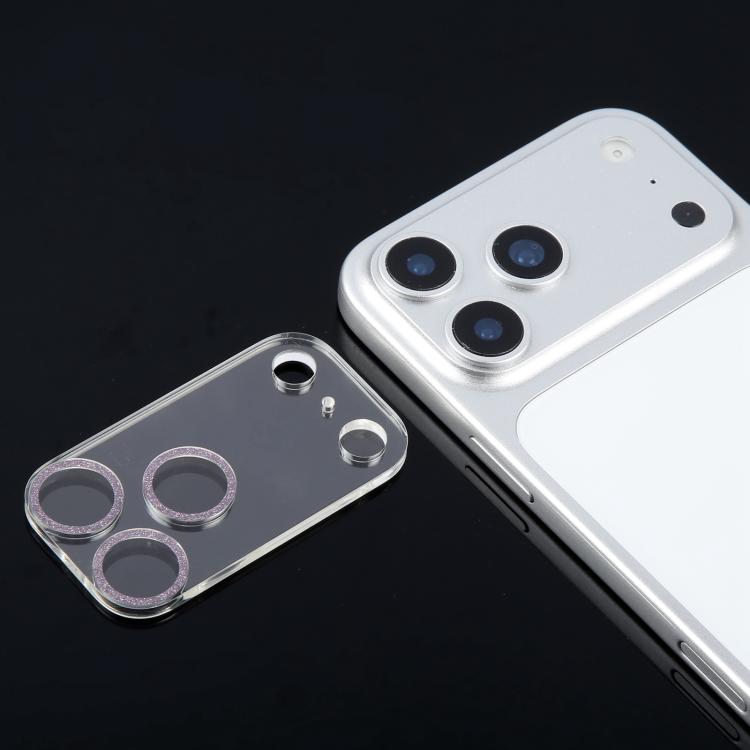 Filme de Vidro Temperado com Anel Brilhante para Lente de Câmara, Para iPhone 17 Pro Max, Para iPhone 17 Pro