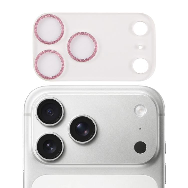 Filme de Vidro Temperado com Anel Brilhante para Lente de Câmara, Para iPhone 17 Pro Max, Para iPhone 17 Pro
