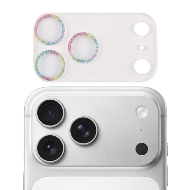 Filme de Vidro Temperado com Anel Brilhante para Lente de Câmara, Para iPhone 17 Pro Max, Para iPhone 17 Pro