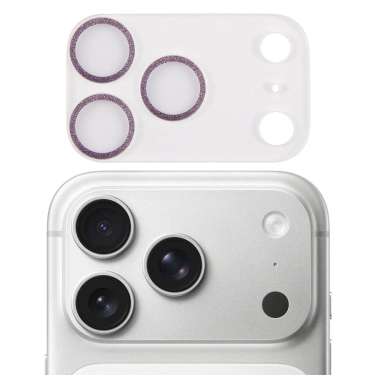 Filme de Vidro Temperado com Anel Brilhante para Lente de Câmara, Para iPhone 17 Pro Max, Para iPhone 17 Pro