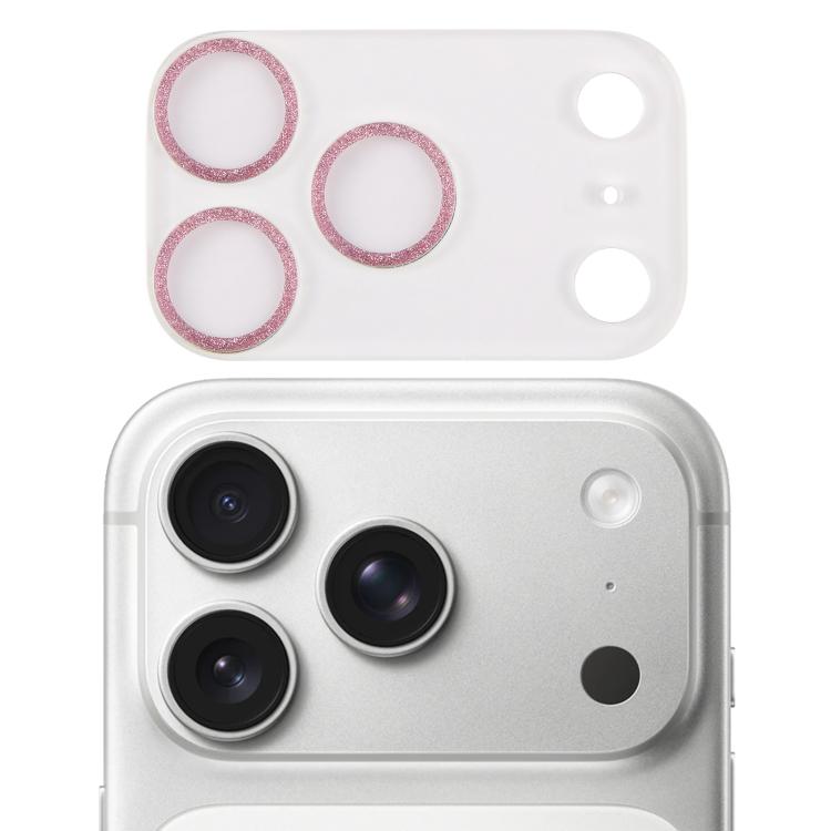 Filme de Vidro Temperado com Anel Brilhante para Lente de Câmara, Para iPhone 17 Pro Max, Para iPhone 17 Pro